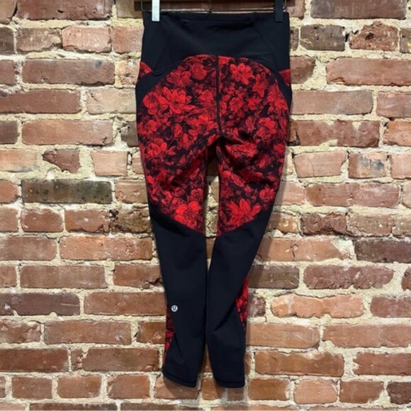 Lululemon Train Times Fast Pace Pant Special Edition 25 Carmine true Red Black - Picture 3 of 6